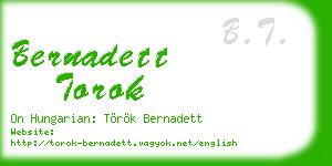 bernadett torok business card