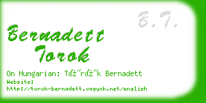 bernadett torok business card